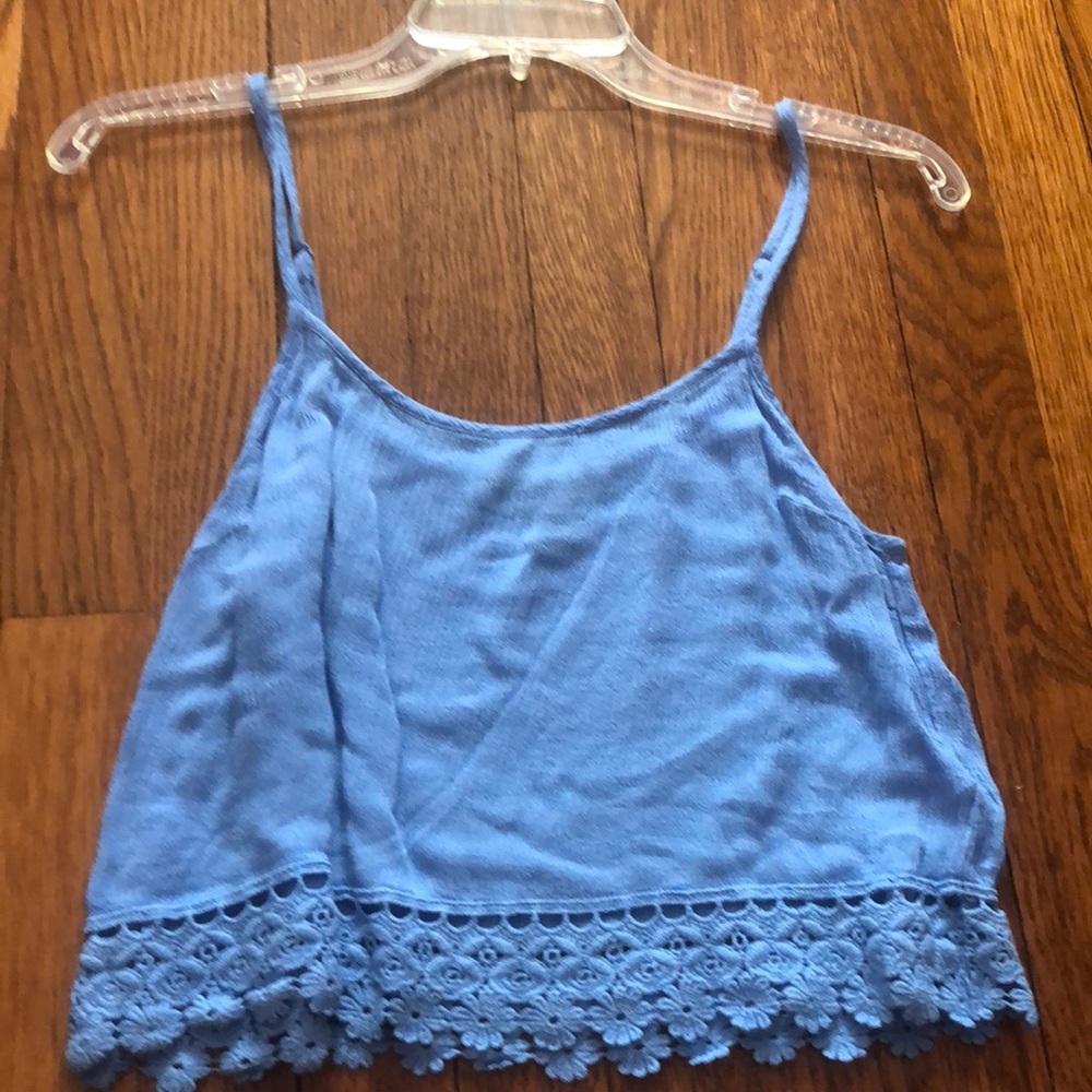 Blue crop top